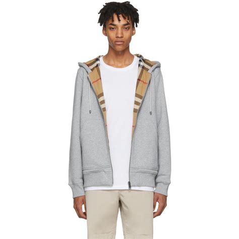 burberry grey fordson hoodie|Burberry black zip up hoodie.